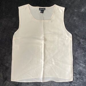 Silk off white tank top